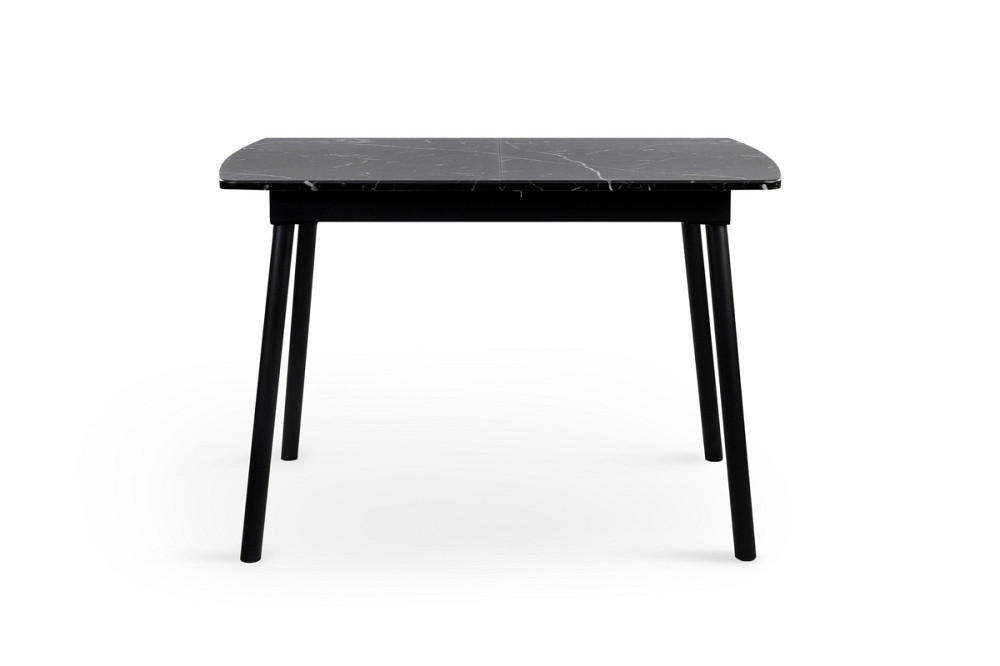 Стіл Соло 110(+35)*70 чорний метал/мрамор чорн Київ - фото 6