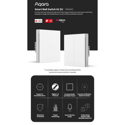 Умный выключатель Aqara H1 (WS-EUK01) Винница - изображение 3