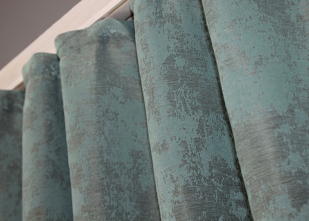 Комплект коротких штор VR-Textil Жакард Sultan XO № 1148ш Жакард Бірюзово-сірий 130х170 см 2 шт (35-0119) Київ - фото 5