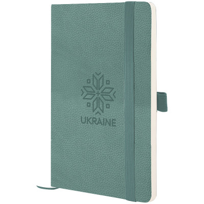 Книга записна Axent Partner Soft Skin Вишиванка 125x195 мм, 96 аркушів, клітинка, сіро-лазурна (8616-48-5-A) Вінниця - фото 1