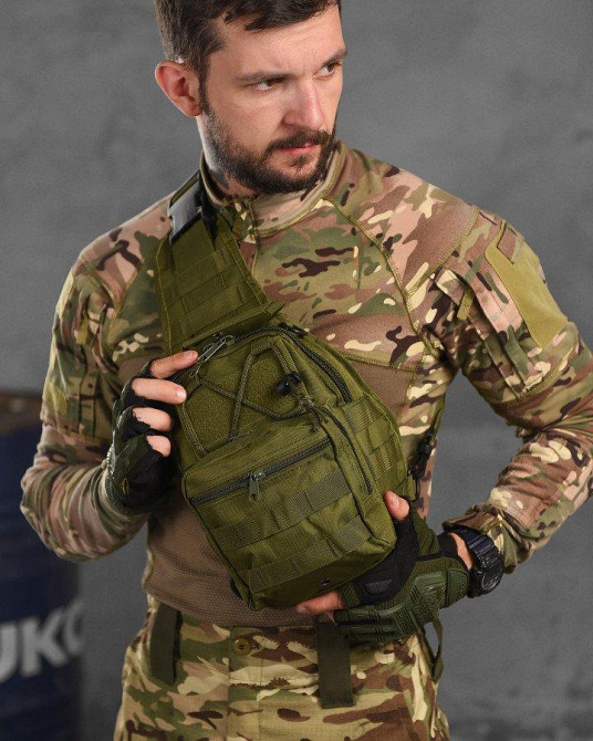 Тактична сумка нагрудна triada олива Одеса - фото 1