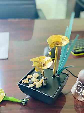 Настольный фонтан RESTEQ с подсветкой — декоративный мини водопад для дома и офиса, интерьерный увлажнитель воздуха Киев