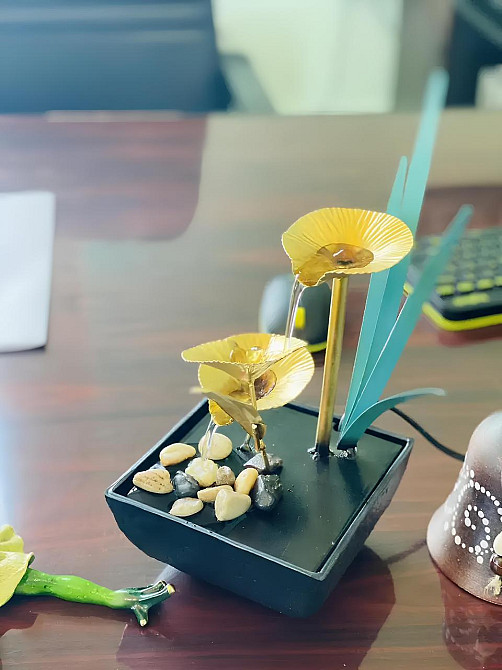 Настольный фонтан RESTEQ с подсветкой — декоративный мини водопад для дома и офиса, интерьерный увлажнитель воздуха Киев - изображение 3