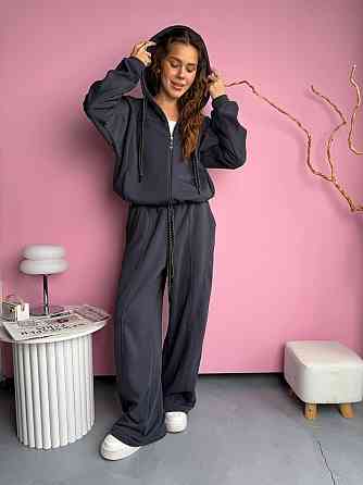 Женский стильный повседневный костюм двойка из качественной трехнитки диагональ Одесса