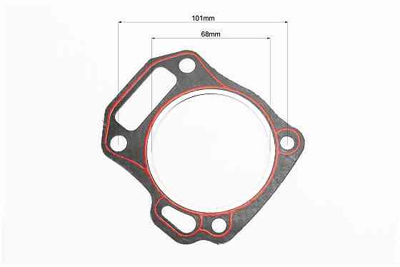 Прокладка головки циліндра 168F-68mm, (пароніт, червона нитка, на блістері) Киев