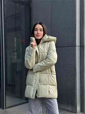 Жіноча тепла стильна куртка плащівка Оливковий, 46 Одеса