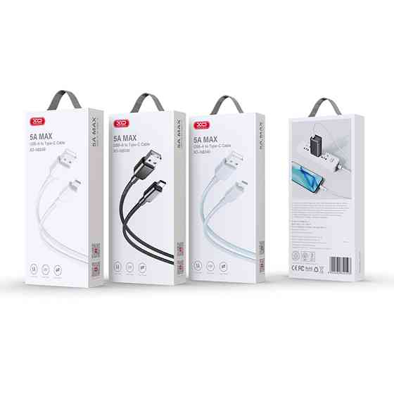Кабель XO PVC Shiny Colorful USB to Micro USB 5А 1м білий Львів