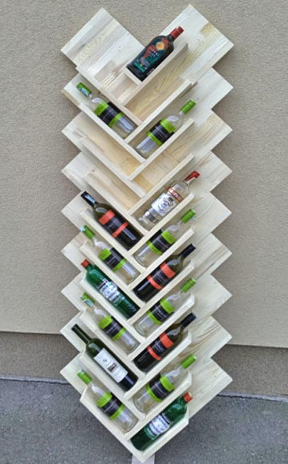 Настенная винная полка 