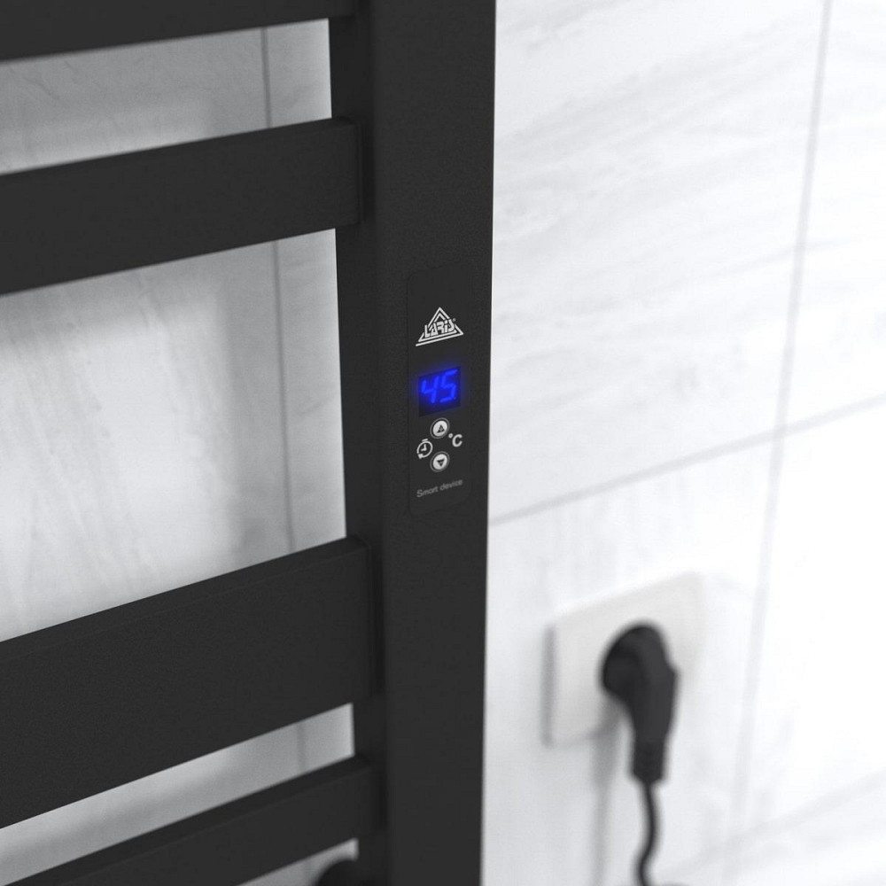 Електрична рушникосушка Laris Зебра Тетріс ЧКФ 12 500Х1100 Е чорна П/П Київ - фото 5