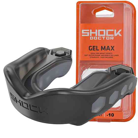 Капа Shock Doctor Gel Max дитяча (вік до 10р.) Black (art. 6210-BK-YTR) Кам'янське