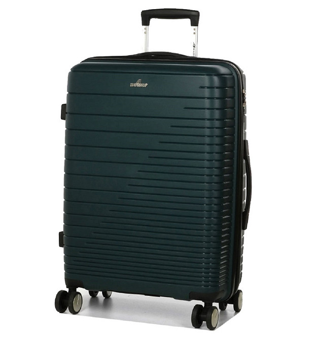 Валіза пластикова MADISSON 33703 середня 66 см темно-зелена Київ - фото 1