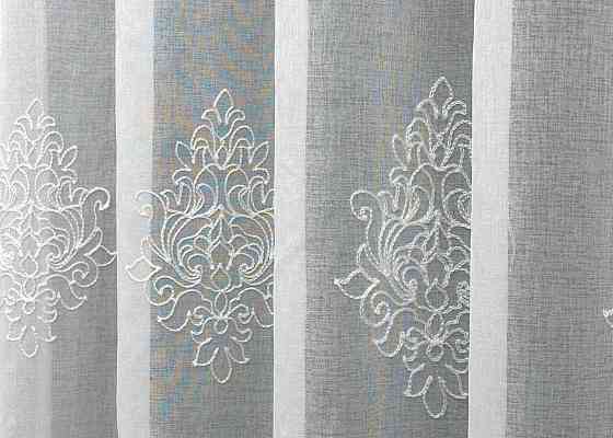 Тюль VR-Textil 1677т Батист с вышивкой Белый 300х270 см (42-0676) Киев