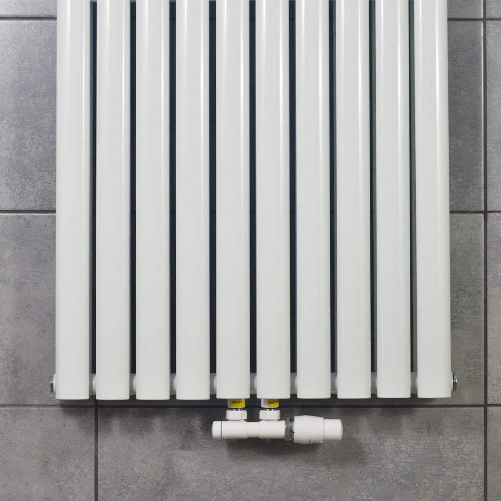 Вертикальний радіатор Ellipse Double 600х1800-10 (50 мм), anticor, білий Київ - фото 3