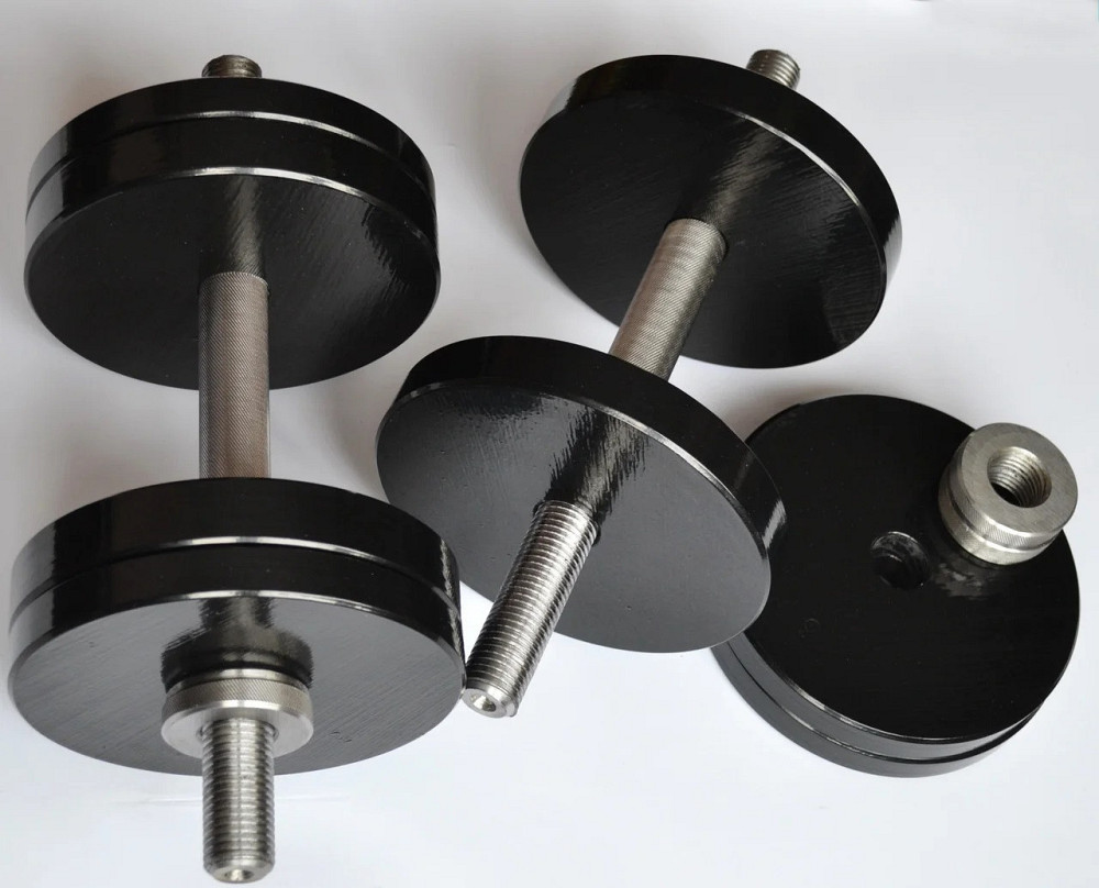 Гантелі набірні 2 по 18 кг Гантелі, гирі, штанги та диски металеві з порошковим фарбуванням Київ - фото 5