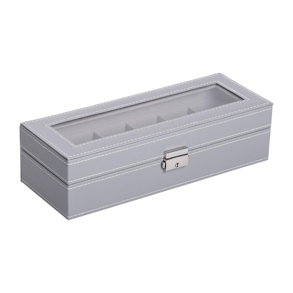 Yiwu Скринька для наручного годинника 30×11×8 см з еко шкіри на 6 відсіків HP-5-3 Коломыя - изображение 1