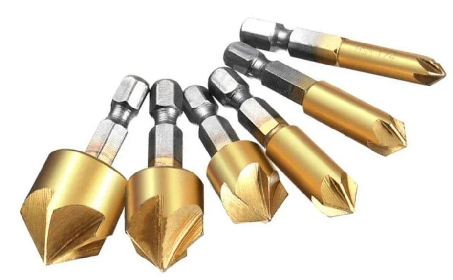 Набір свердел з зенковкой HSS 6-19 мм, 6 шт Вінниця - фото 1