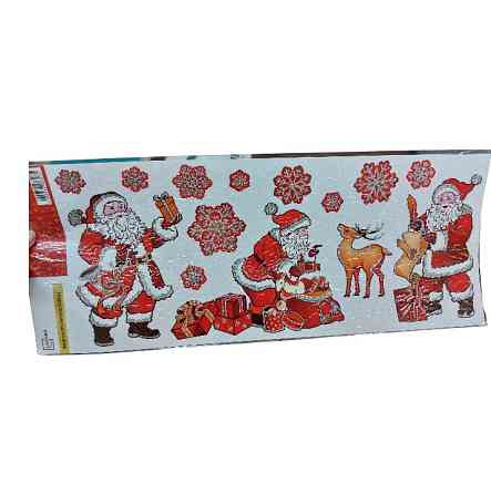 Наклейка новогодняя Дед Мороз Livarno Home 21 на 47 см разноцветный Киев