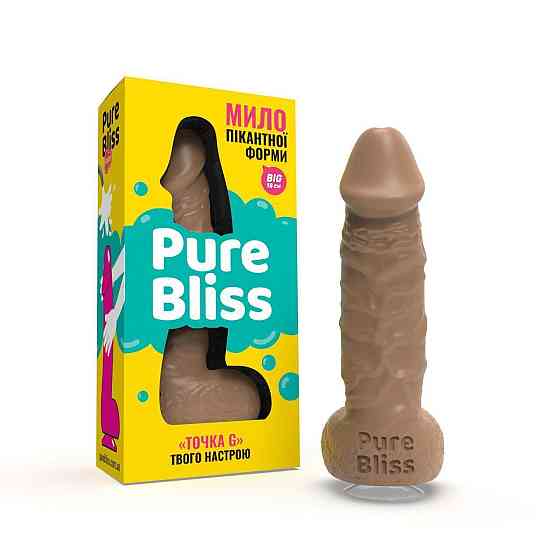 Крафтовое мыло-член с присоской Pure Bliss BIG Brown, натуральное Sex Aura Киев