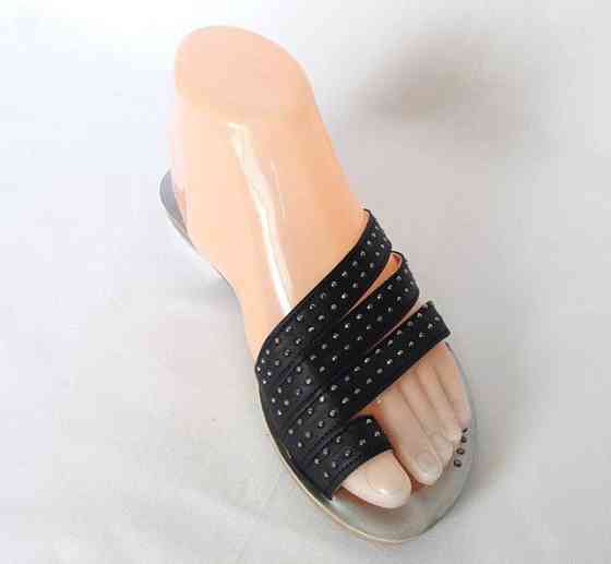 Женские Тапочки Шлёпанцы Сланцы Вьетнамки Чёрные (размеры: 36) Днепр