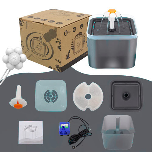 Питний фонтан для котів і собак 2 л USB з фільтром, LED-індикатором і датчиком руху, автоматичний Київ - фото 2