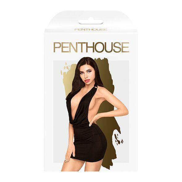 Мінісукня Penthouse - Heart Rob Black S/M, хомут, глибоке декольте, мініатюрні стрінги Sex Aura Київ - фото 3