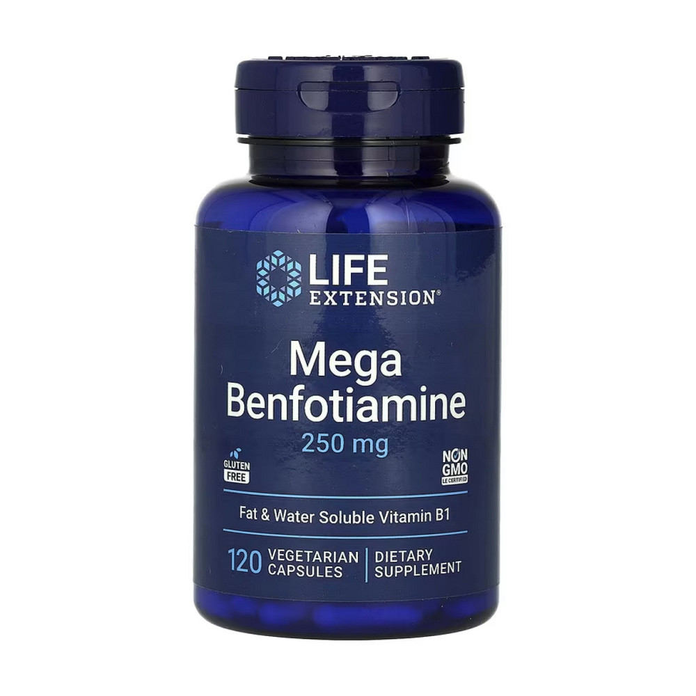 Бенфотіамін Life Extension Mega Benfotiamine 250 mg 120 vcaps Київ - фото 1