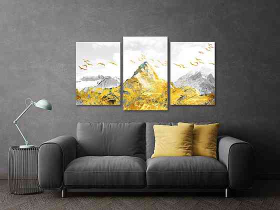 Модульная картина в гостиную / спальню  Золоті гори   Art-687_3 100x150 см Киев