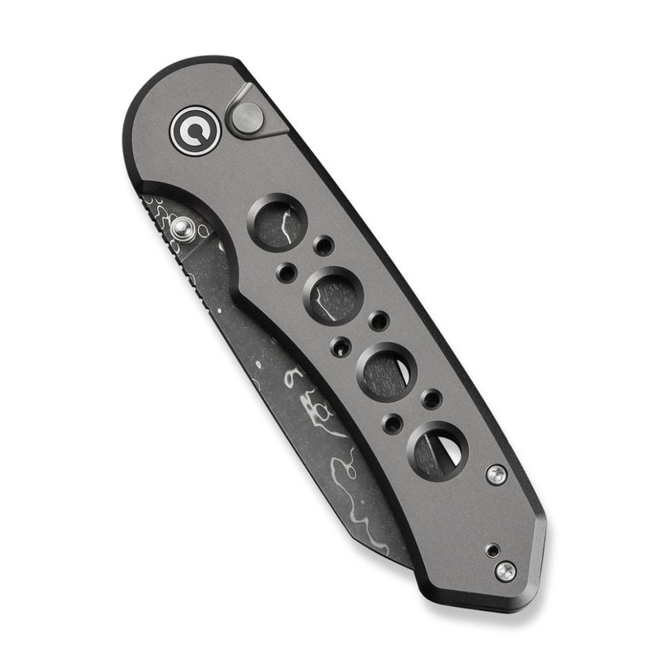 Нож складной туристический Civvi Pragma Prime, (8.9 см) Damascus / Aluminum серый Киев - изображение 4