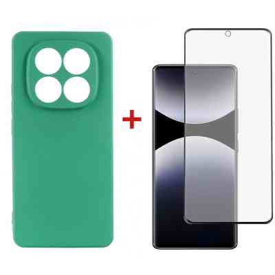 Чохол до мобільного телефона Dengos Kit Xiaomi Redmi Note 14 Pro case Soft + glass (Mint) (DG-KM-132) Вінниця