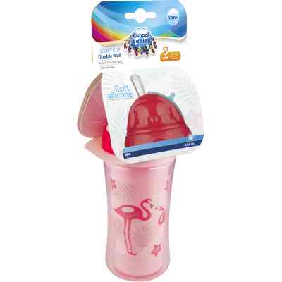 Поильник-непроливайка Canpol babies Фламинго двойная стенка с силиконовой трубочкой 260 мл (74/050) Винница