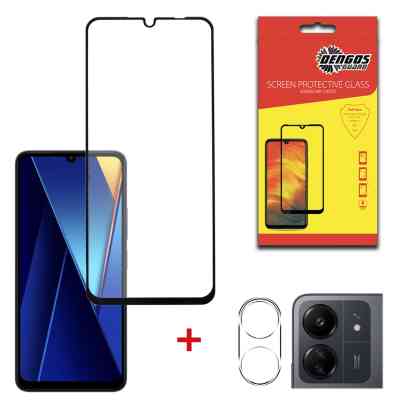 Стекло защитное Dengos POCO C65 + camera module glass (DG-TGSCP-05) Винница