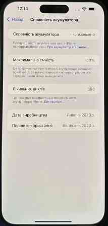 Айфон iPhone 15 Pro Max 256Gb. Neverlock Black. Харків