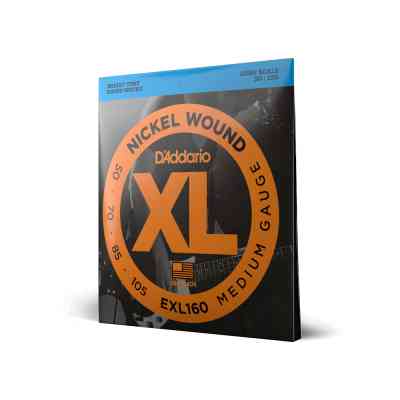 Струны для гитары D'Addario XL Nickel Wound Bass Medium (50-105) (EXL160) Винница