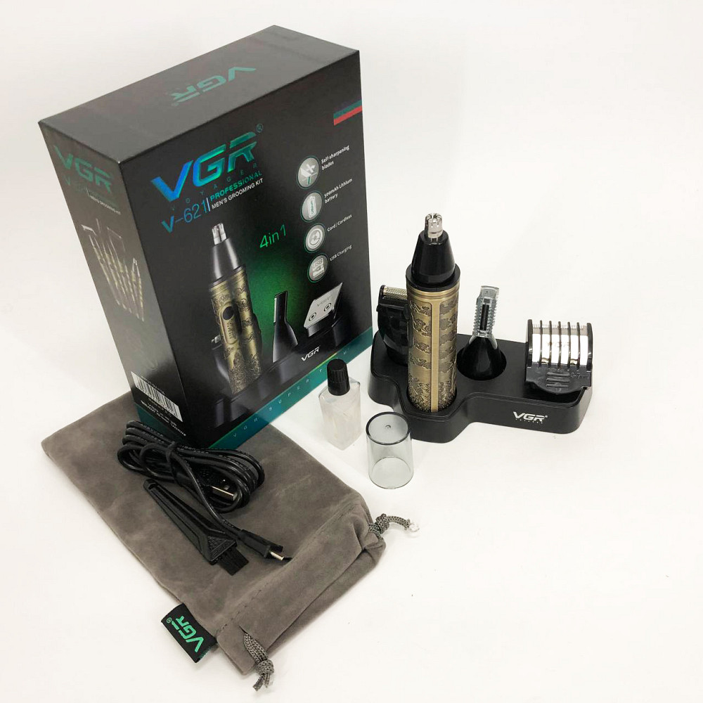 Тример для носа 3в1, Електричний тример для волосся в носі Машинка видалення волосся з носа вух VM-51 Івано-Франківськ - фото 3