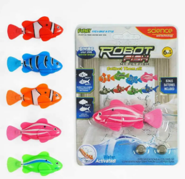 Роборибка 8823-1 (480/8) на батарейках, рухає хвостом, для акваріума, 8 см, на листі, , шт Київ - фото 1