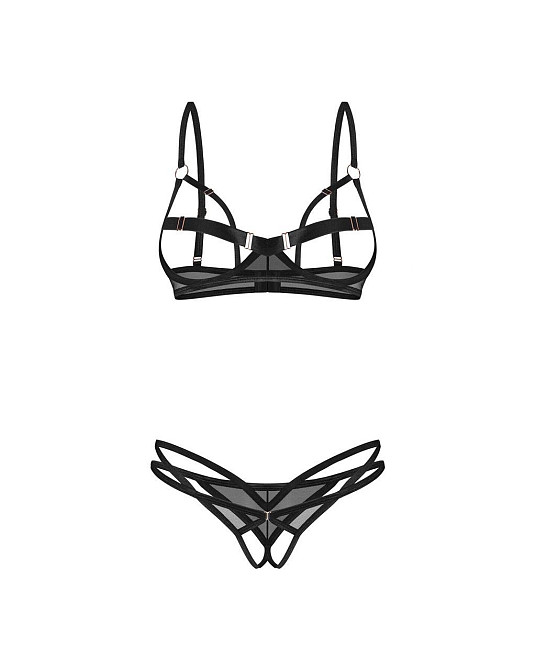 Комплект Obsessive Euridia 2-pcs crotchless set XL/2XL Sex Aura Киев - изображение 4