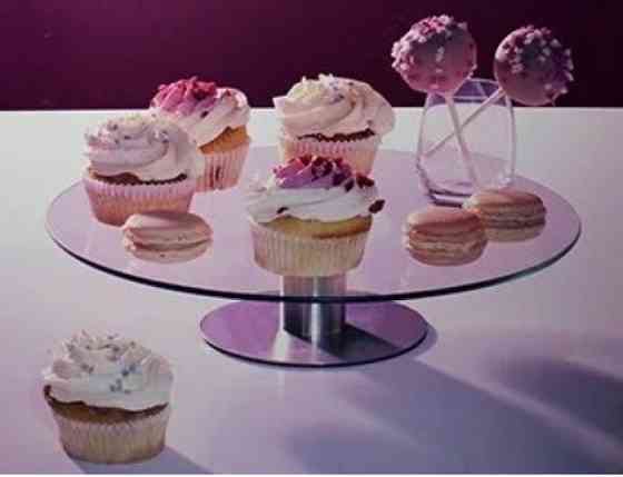 ПІДСТАВКА ПІД ТОРТ СКЛЯНА КРИСТАЛ Ø 30 СМ Н 2 СМ (ШТ) 2157-1 ABA-OPT Одеса