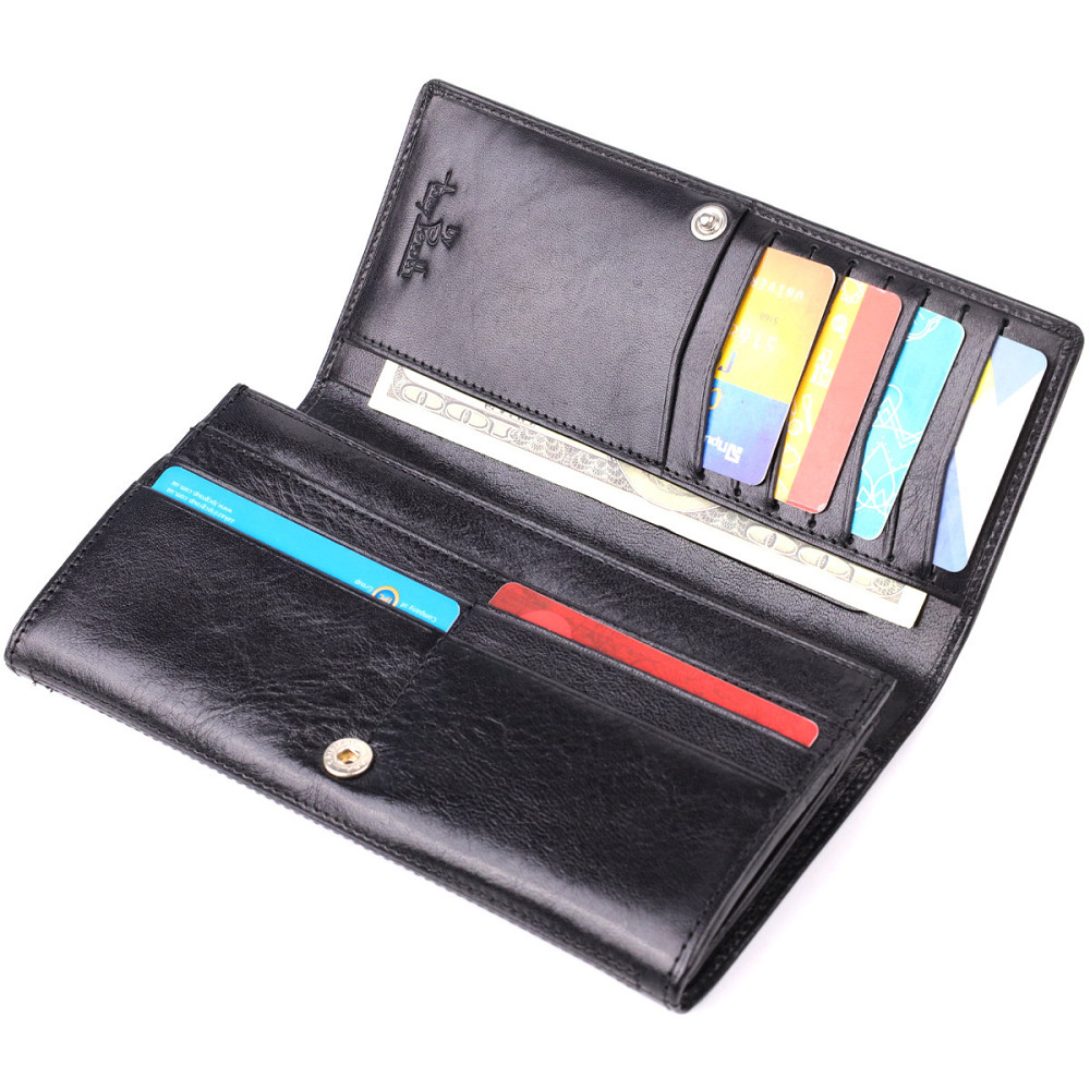 Женский вместительный кошелек из натуральной кожи Tony Perotti 20905_1 (3630 nero) Черный Киев - изображение 7