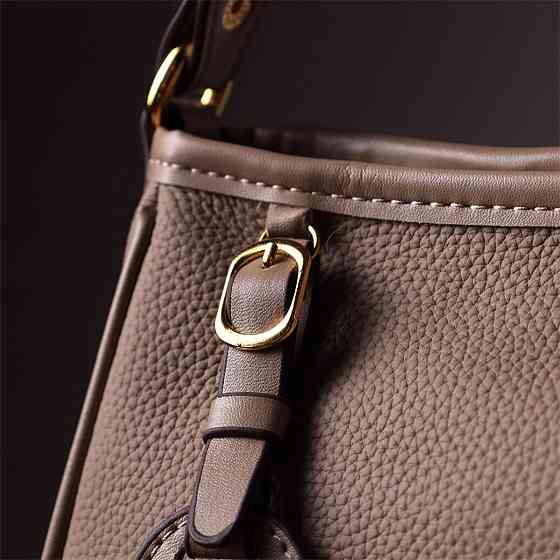 Жіноча сумка з двома ручками з натуральної шкіри Vintage 22632 Бежева Київ