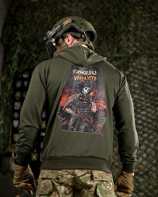 Тактическая худи MAKLIN  молодость олива ДЛ7045 Одесса - изображение 1