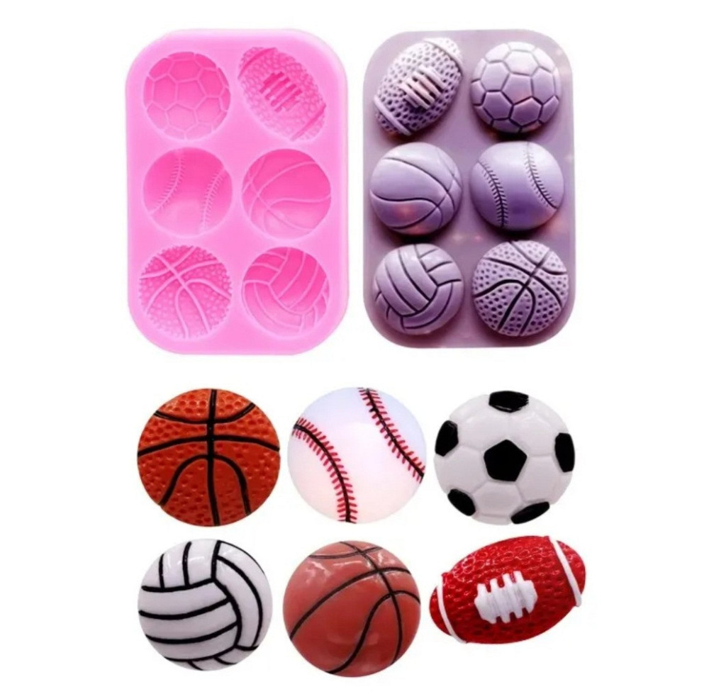 Молд кондитерский Мячи 87 на 59 мм розовый Киев - изображение 1