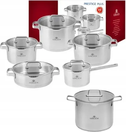 Gerlach Prestige Plus Комплект Garnków Z Pokrywkami 10el. Каструля 7l (PRESTGERN1) Киев
