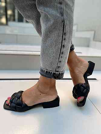 ARLEN Шльопанці жіночі ARLEN Ш-Коса чорні (літо, шкіра натуральна) (4875) Коломыя