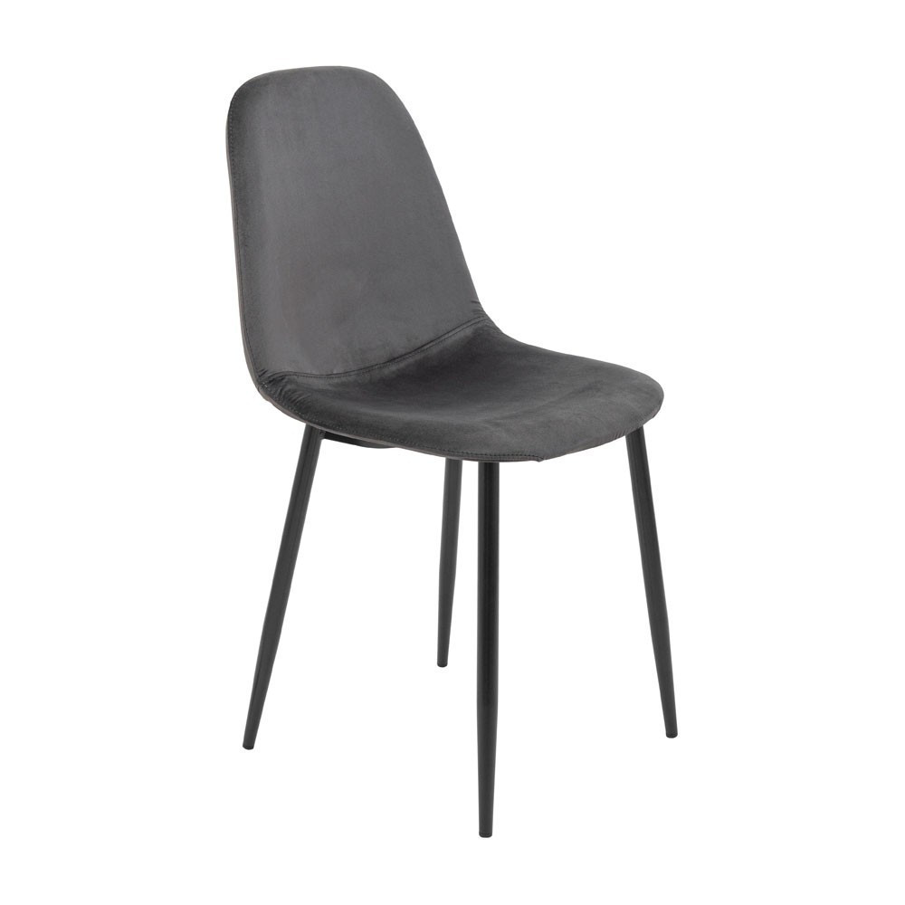 Стілець крісло м'який MacaoDesign U Jasmine 95 чорні ніжки Сірий Київ - фото 1