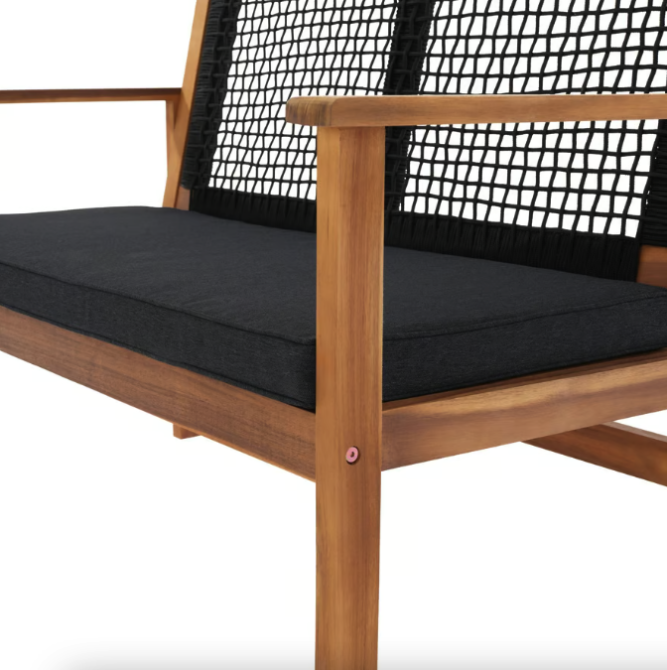 Садова лавка Di Volio Teracina з спинкою чорний Киев - изображение 8