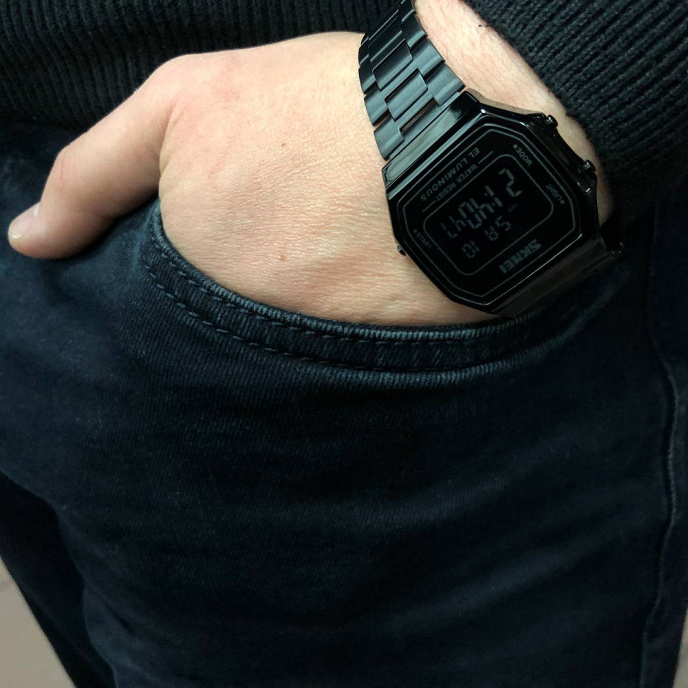 Годинник retro vintage SKMEI 1647BK, Старовинні чоловічі годинники, Годинник квадратний Ретро KM-77 Івано-Франківськ - фото 7