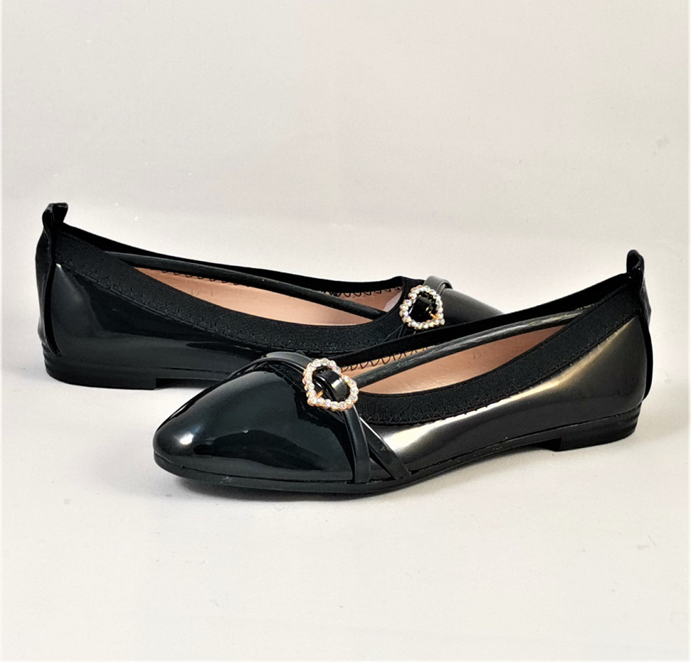 Женские Балетки Чёрные Мокасины Туфли Лаковые (размеры: 36,37,38,39,40) - 9-1 Днепр - изображение 6