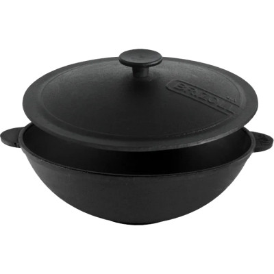 Сковорода Brizoll чавунна WOK з чавунною кришкою 4,7 л 300х103 мм (W30-1) Винница - изображение 1
