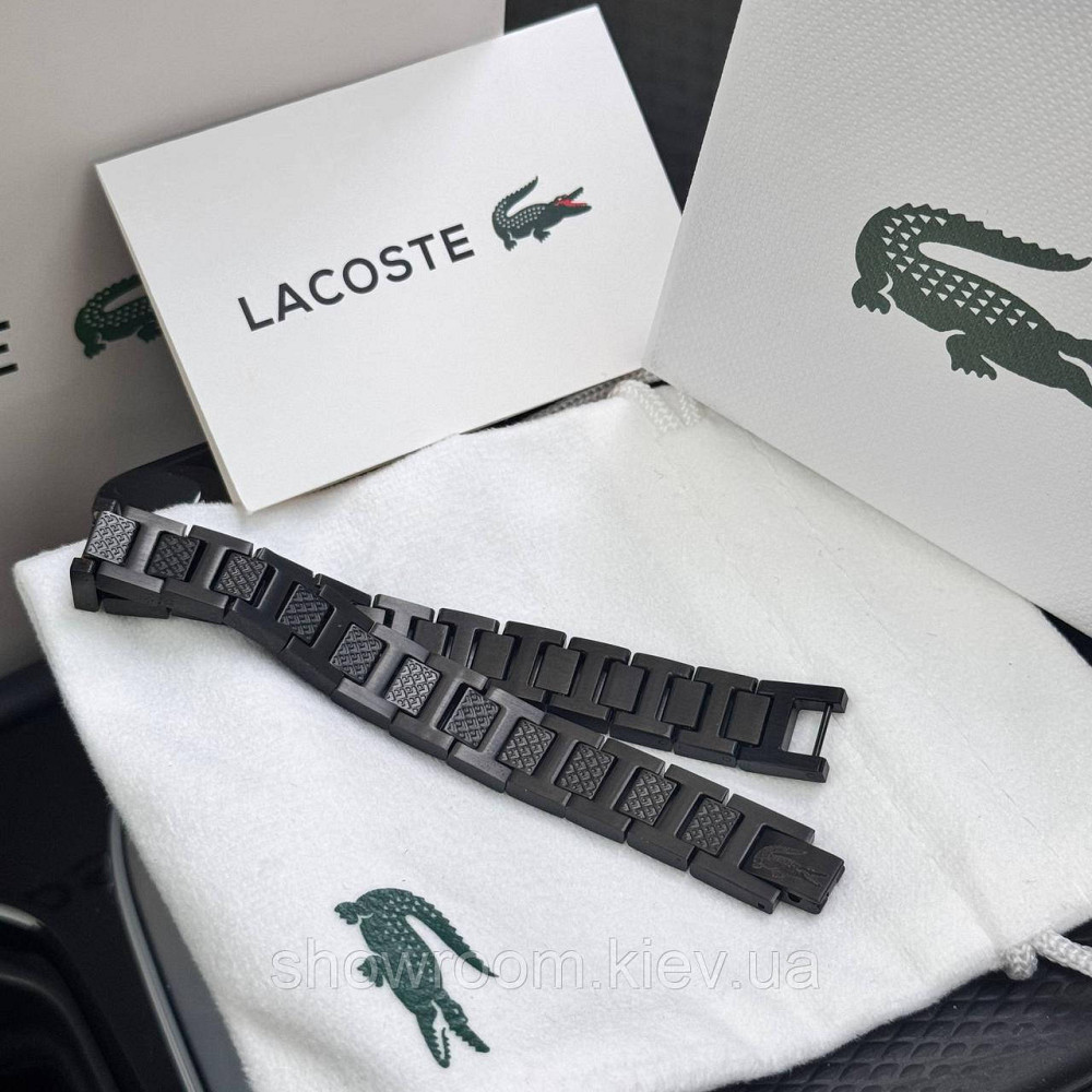 Мужской черный браслет Lacoste, Лакоста (40189) Киев - изображение 5