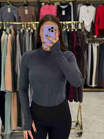 Жіночий базовий теплий боді з турецького мікрофлісу Графіт, 42 Одеса